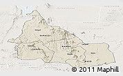 Shaded Relief Panoramic Map of SAMBURU, lighten