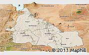 Shaded Relief Panoramic Map of SAMBURU, satellite outside