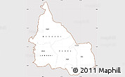 Classic Style Simple Map of SAMBURU, cropped outside