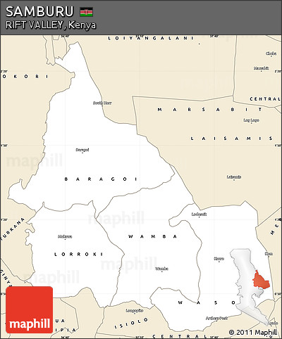 Classic Style Simple Map of SAMBURU