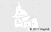 Silver Style Simple Map of SAMBURU, single color outside