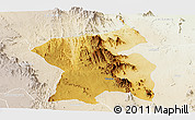 Physical Panoramic Map of WAMBA, lighten