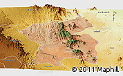 Satellite Panoramic Map of WAMBA, physical outside