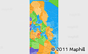 Political Simple Map of RIFT VALLEY, political shades outside