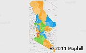 Political Simple Map of RIFT VALLEY, single color outside, borders and labels