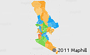Political Simple Map of RIFT VALLEY, single color outside