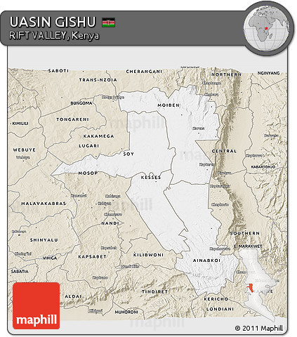Classic Style 3D Map of UASIN GISHU