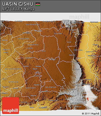 Physical 3D Map of UASIN GISHU