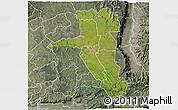 Satellite 3D Map of UASIN GISHU, semi-desaturated