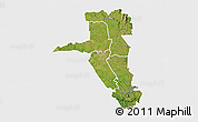 Satellite 3D Map of UASIN GISHU, single color outside