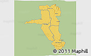 Savanna Style 3D Map of UASIN GISHU, single color outside
