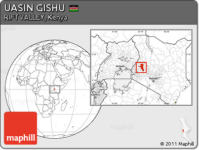 Blank Location Map of UASIN GISHU