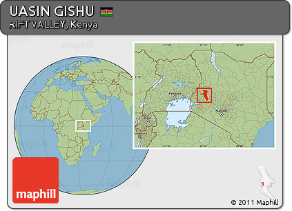 Savanna Style Location Map of UASIN GISHU