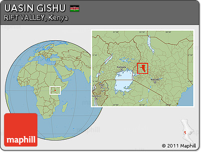 Savanna Style Location Map of UASIN GISHU