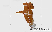 Physical Map of UASIN GISHU, single color outside
