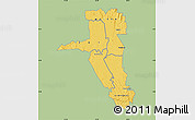 Savanna Style Map of UASIN GISHU, single color outside