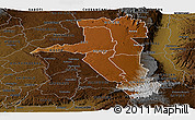 Physical Panoramic Map of UASIN GISHU, darken
