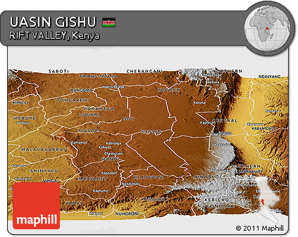 Physical Panoramic Map of UASIN GISHU