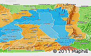 Political Shades Panoramic Map of UASIN GISHU