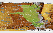 Satellite Panoramic Map of UASIN GISHU, physical outside