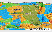 Satellite Panoramic Map of UASIN GISHU, political outside