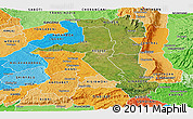 Satellite Panoramic Map of UASIN GISHU, political shades outside