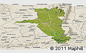 Satellite Panoramic Map of UASIN GISHU, shaded relief outside
