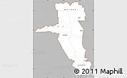 Gray Simple Map of UASIN GISHU, cropped outside
