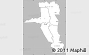 Gray Simple Map of UASIN GISHU, single color outside