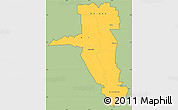 Savanna Style Simple Map of UASIN GISHU, cropped outside