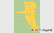 Savanna Style Simple Map of UASIN GISHU, single color outside