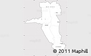 Silver Style Simple Map of UASIN GISHU, cropped outside