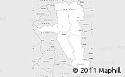 Silver Style Simple Map of UASIN GISHU