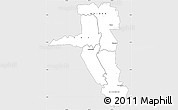 Silver Style Simple Map of UASIN GISHU, single color outside