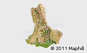 Satellite 3D Map of WEST POKOT, single color outside
