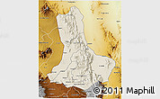 Shaded Relief 3D Map of WEST POKOT, physical outside