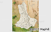 Shaded Relief 3D Map of WEST POKOT, satellite outside