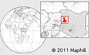 Blank Location Map of WEST POKOT, highlighted country