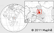 Blank Location Map of WEST POKOT, highlighted parent region