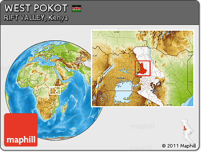 Physical Location Map of WEST POKOT, highlighted parent region