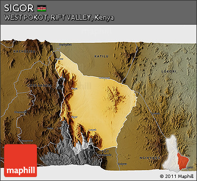 Physical 3D Map of SIGOR, darken