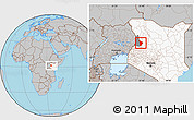 Gray Location Map of SIGOR, highlighted country, highlighted parent region
