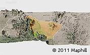 Satellite Panoramic Map of SIGOR, semi-desaturated