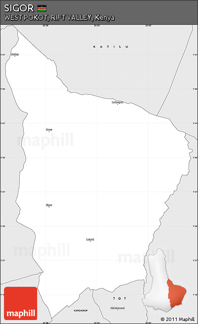 Silver Style Simple Map of SIGOR