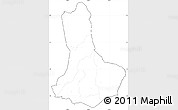 Blank Simple Map of WEST POKOT, cropped outside, no labels