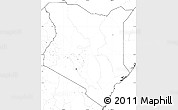 Blank Simple Map of Kenya, no labels