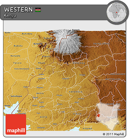 Physical 3D Map of WESTERN