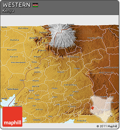 Physical 3D Map of WESTERN