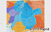 Political Shades 3D Map of WESTERN