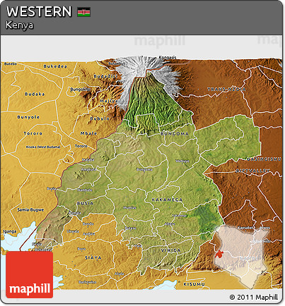 Satellite 3D Map of WESTERN, physical outside